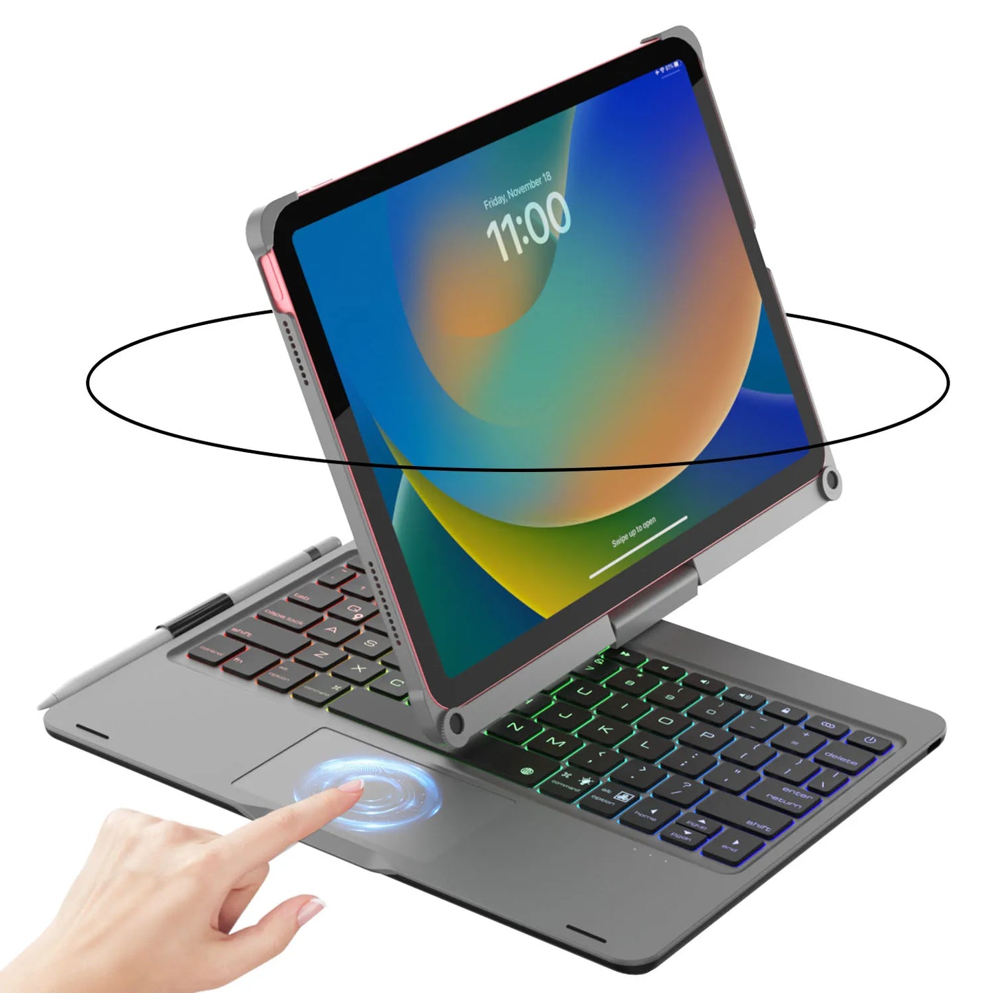 MobiCase™ - Twarde etui z klawiaturą bluetooth do iPada 11" – ochrona + mobilna praca w jednym