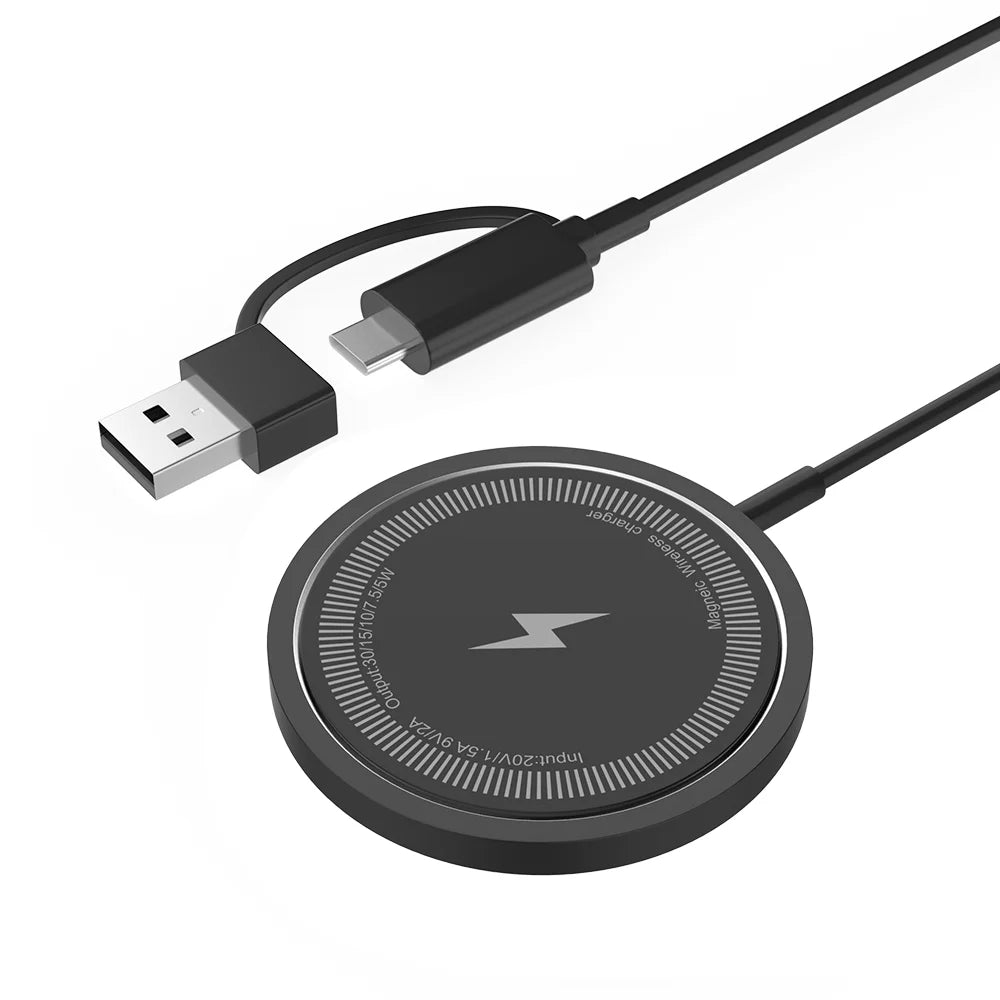 MobiCable™ - Magnetyczna ładowarka bezprzewodowa 15W MagSafe USB-C