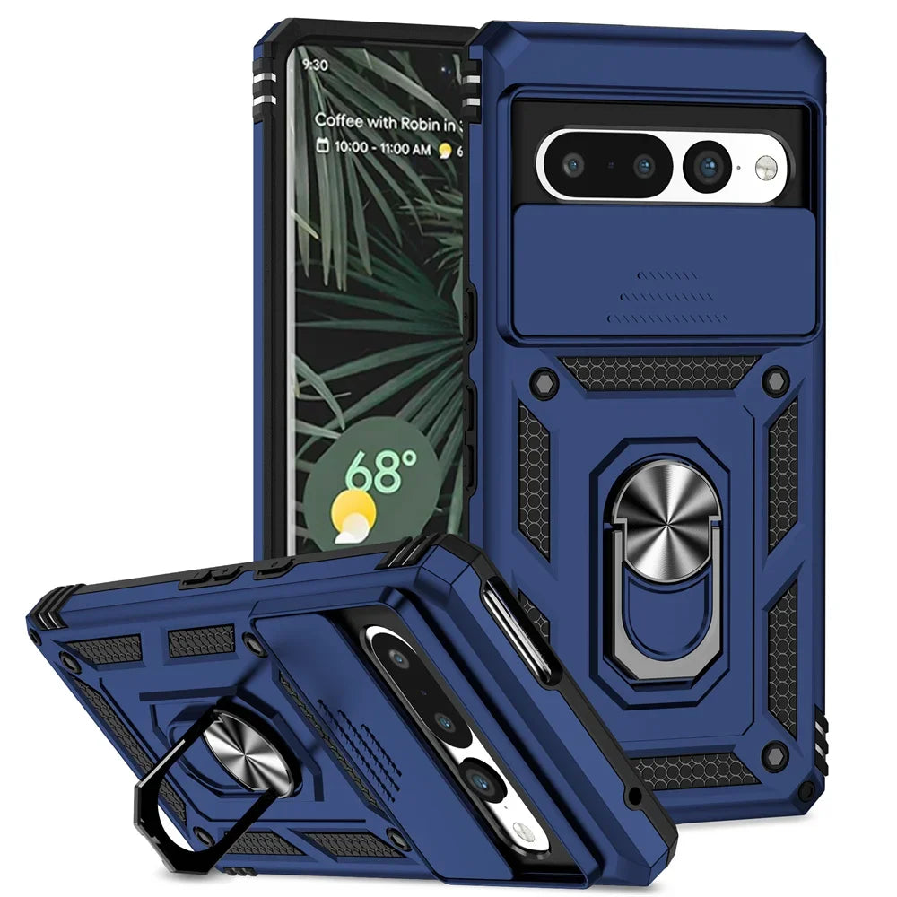 MobiCase™ - Pancerne etui z osłoną aparatu, pierścieniem i mocowaniem do uchwytu samochodowego – plastikowo-metalowe, półzabudowane
