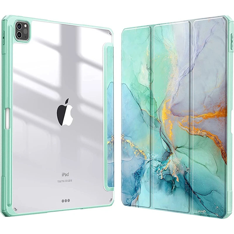 MobiCase™ - Skórzane etui ochronne z twardą konstrukcją do iPada 9.7–11" – stylowe, antywstrząsowe z paskowanym wzorem