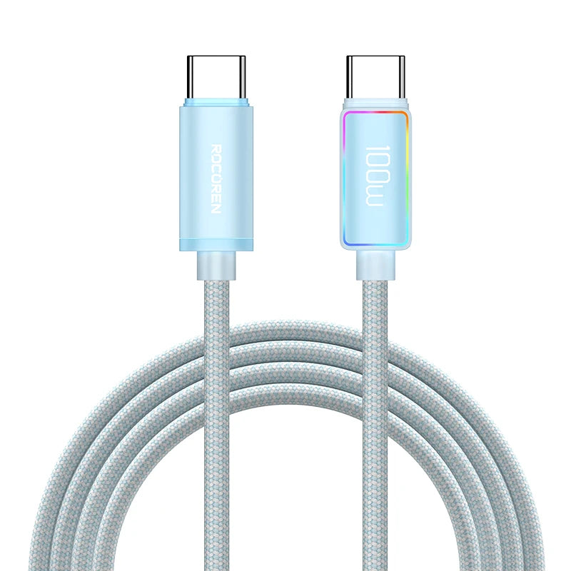 MobiCable™ - Rocoren – wytrzymały kabel USB-C do USB-C (5A, PD, Kevlar) do ładowania i transferu danych