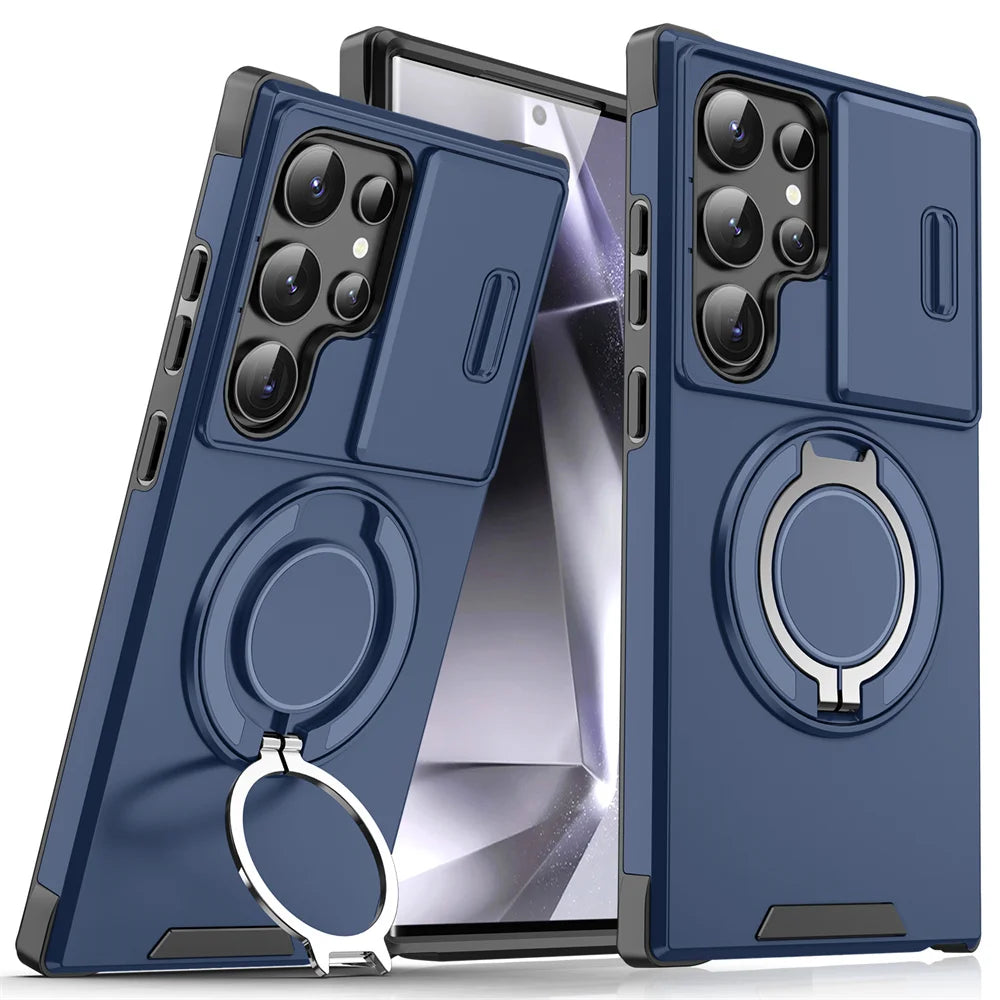 MobiCase™ - Pancerne etui ArmorMag z magnetycznym uchwyt + osłona aparatu – ochrona 360° dla smartfona