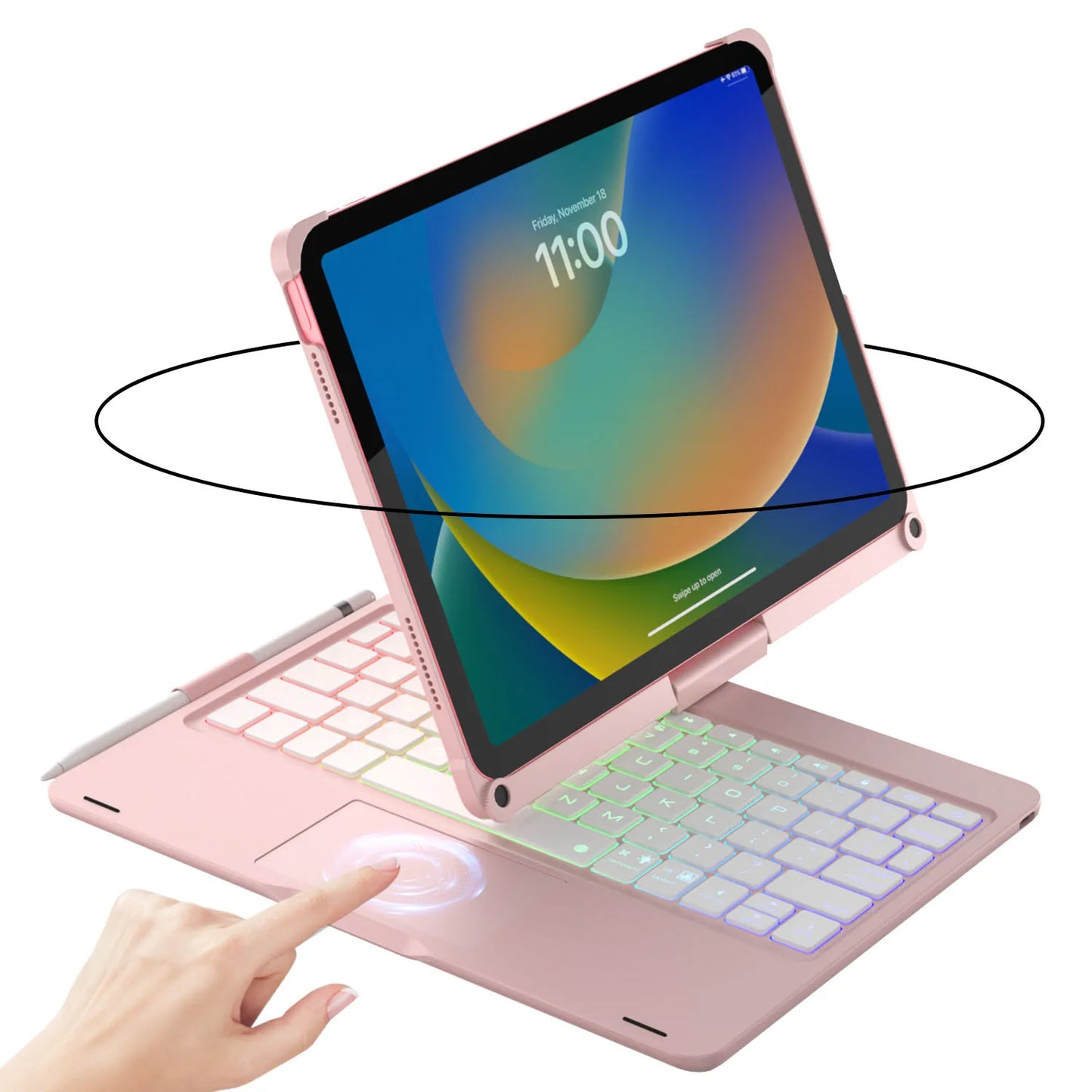 MobiCase™ - Twarde etui z klawiaturą bluetooth do iPada 11" – ochrona + mobilna praca w jednym