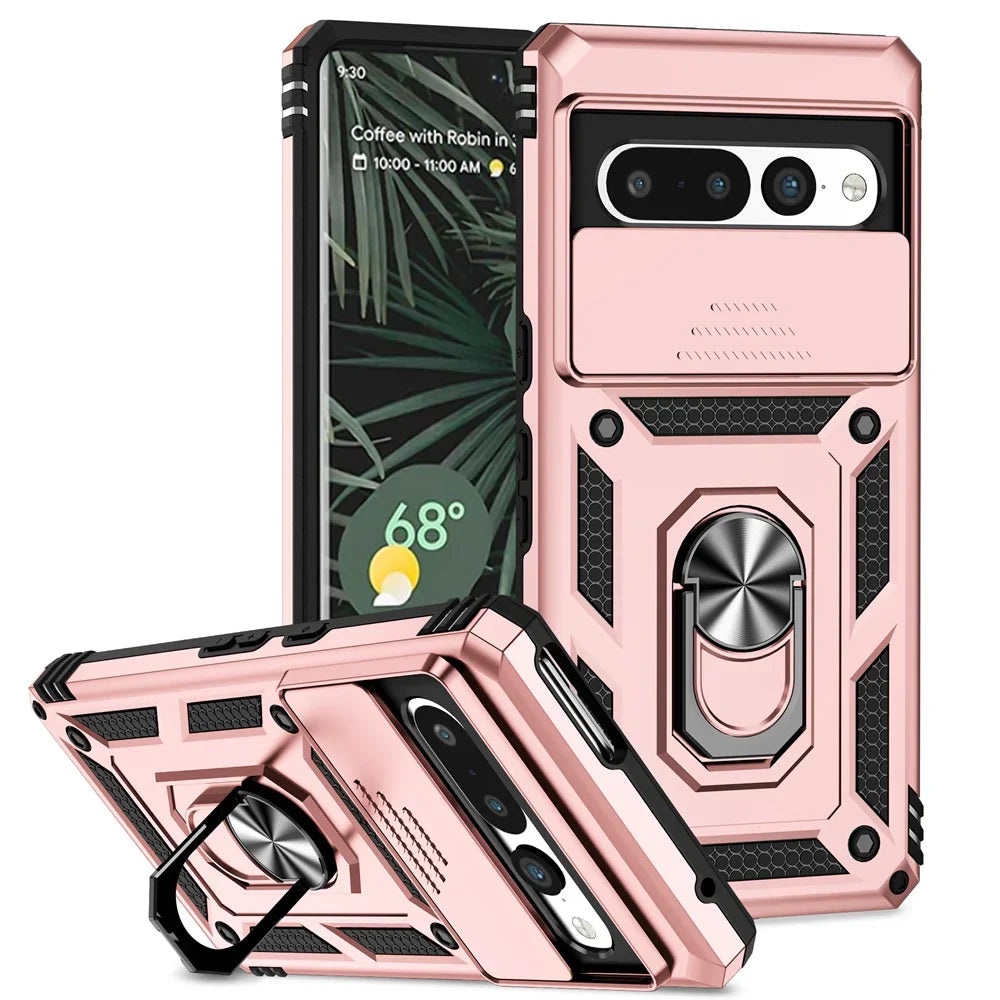 MobiCase™ - Pancerne etui z osłoną aparatu, pierścieniem i mocowaniem do uchwytu samochodowego – plastikowo-metalowe, półzabudowane
