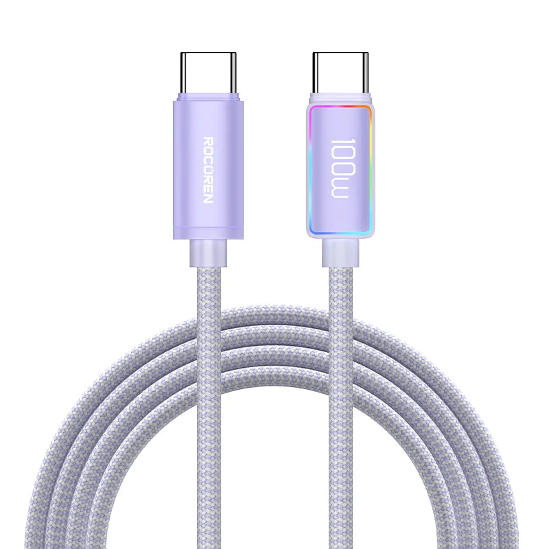 MobiCable™ - Rocoren – wytrzymały kabel USB-C do USB-C (5A, PD, Kevlar) do ładowania i transferu danych