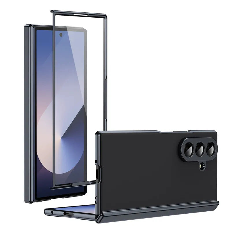 MobiCase™ - Luksusowe etui pancerne z ochroną aparatu i matowym szkłem – hartowane szkło + PC, typ bumper