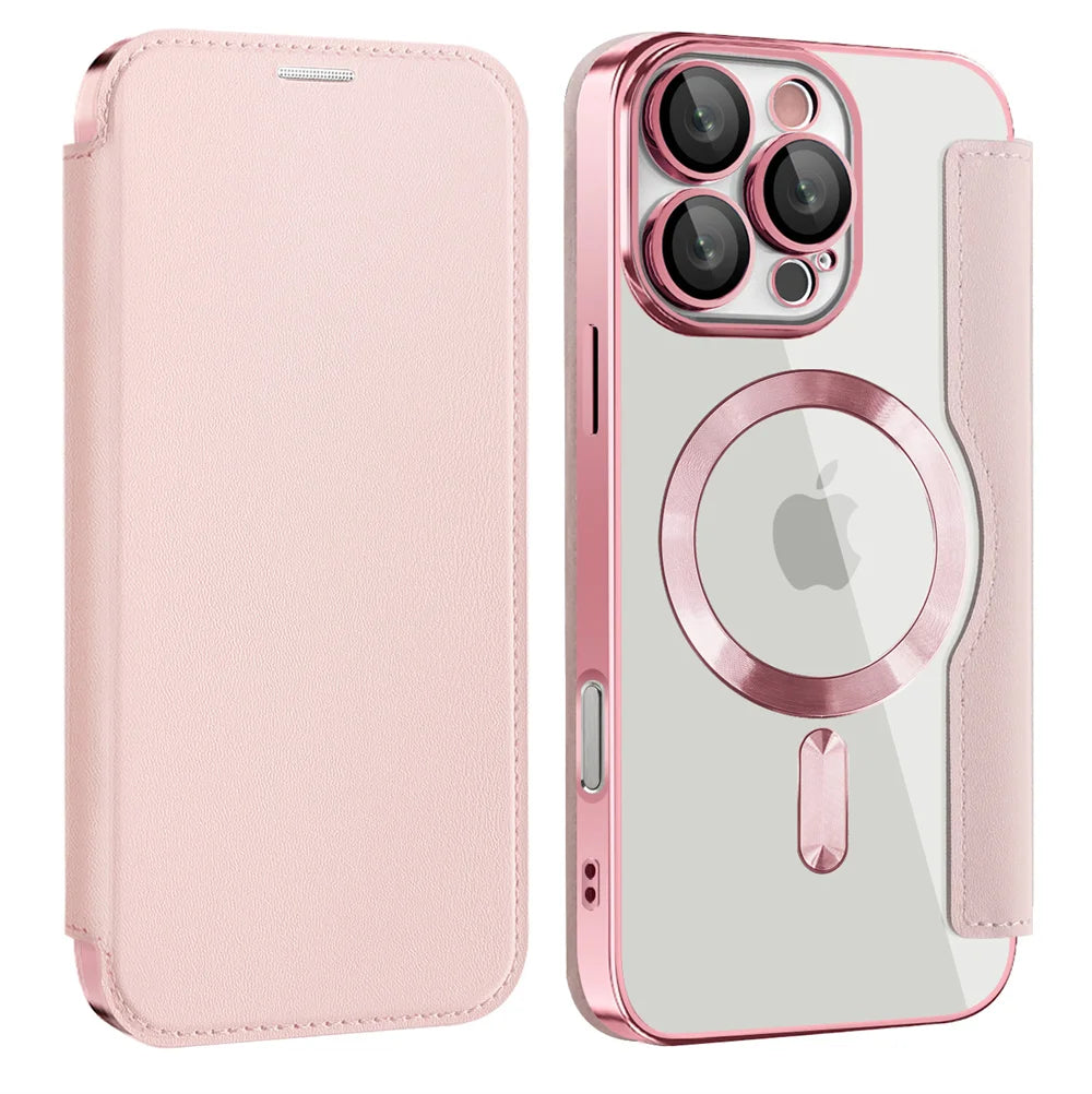 MobiCase™ - Skórzane etui z przeźroczystą ochroną