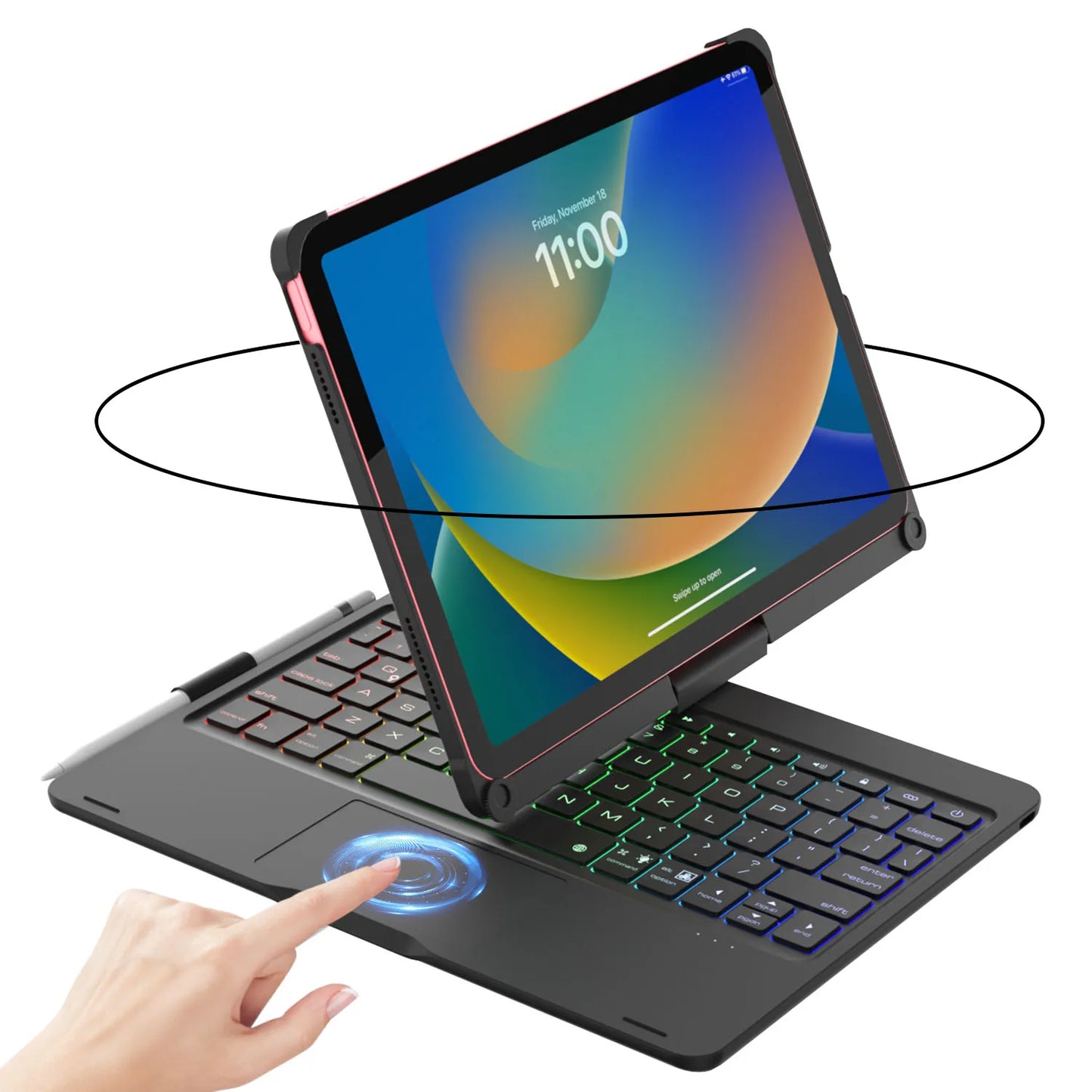 MobiCase™ - Twarde etui z klawiaturą bluetooth do iPada 11" – ochrona + mobilna praca w jednym
