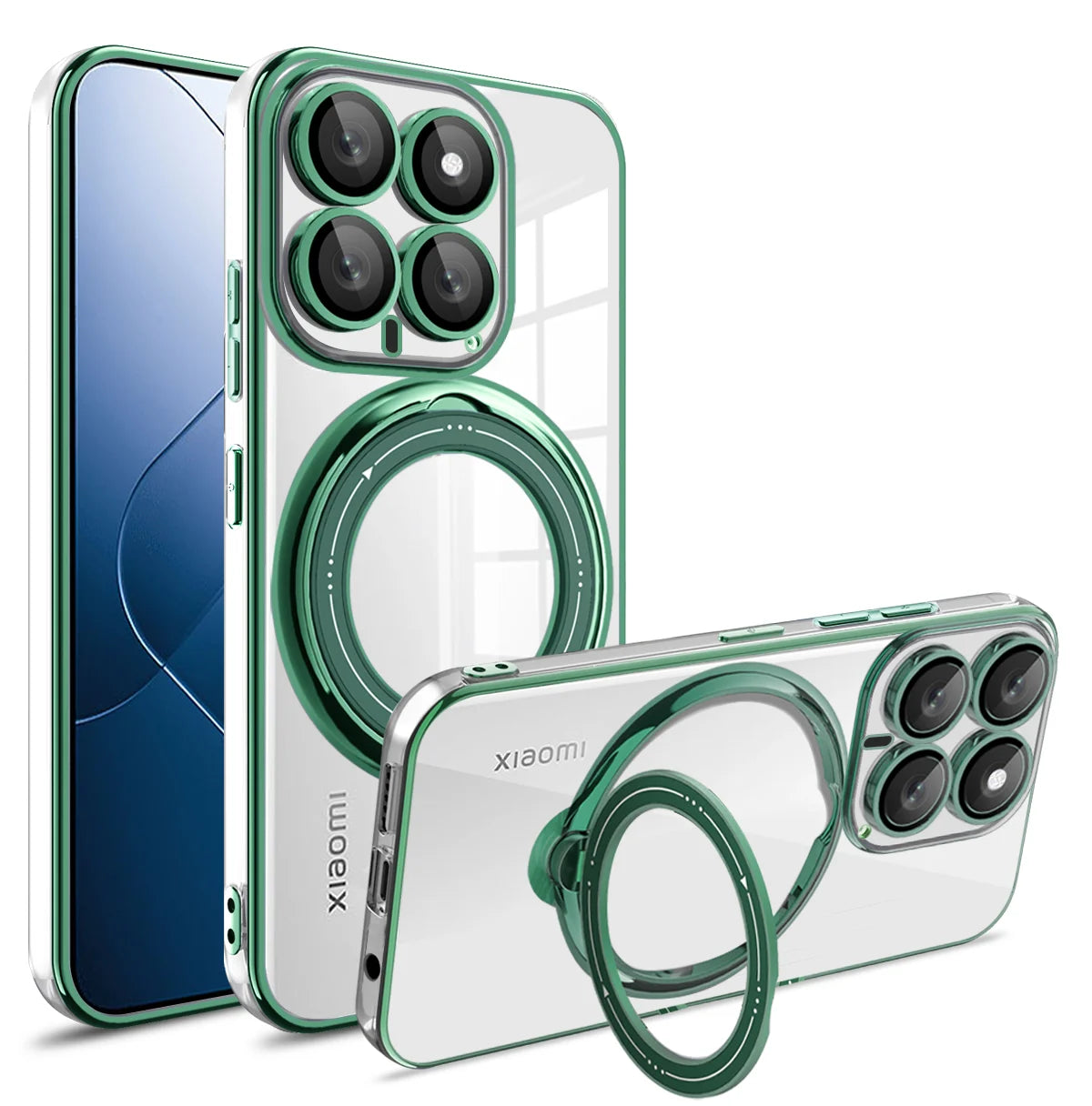 MobiCase™ - Magnetyczny bumper z obracaną ring podstawką do Xiaomi