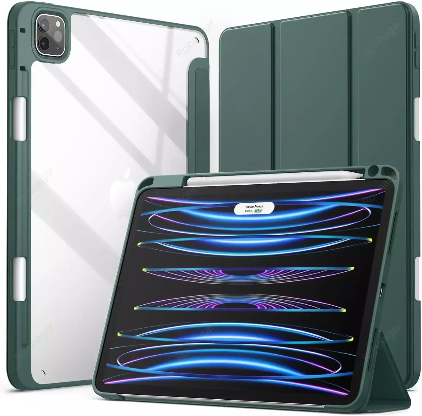 MobiCase™ - Twarde etui ochronne z podstawką i funkcją Auto-Wake do iPada 9.7–13" – kompatybilne z modelami 2017–2025
