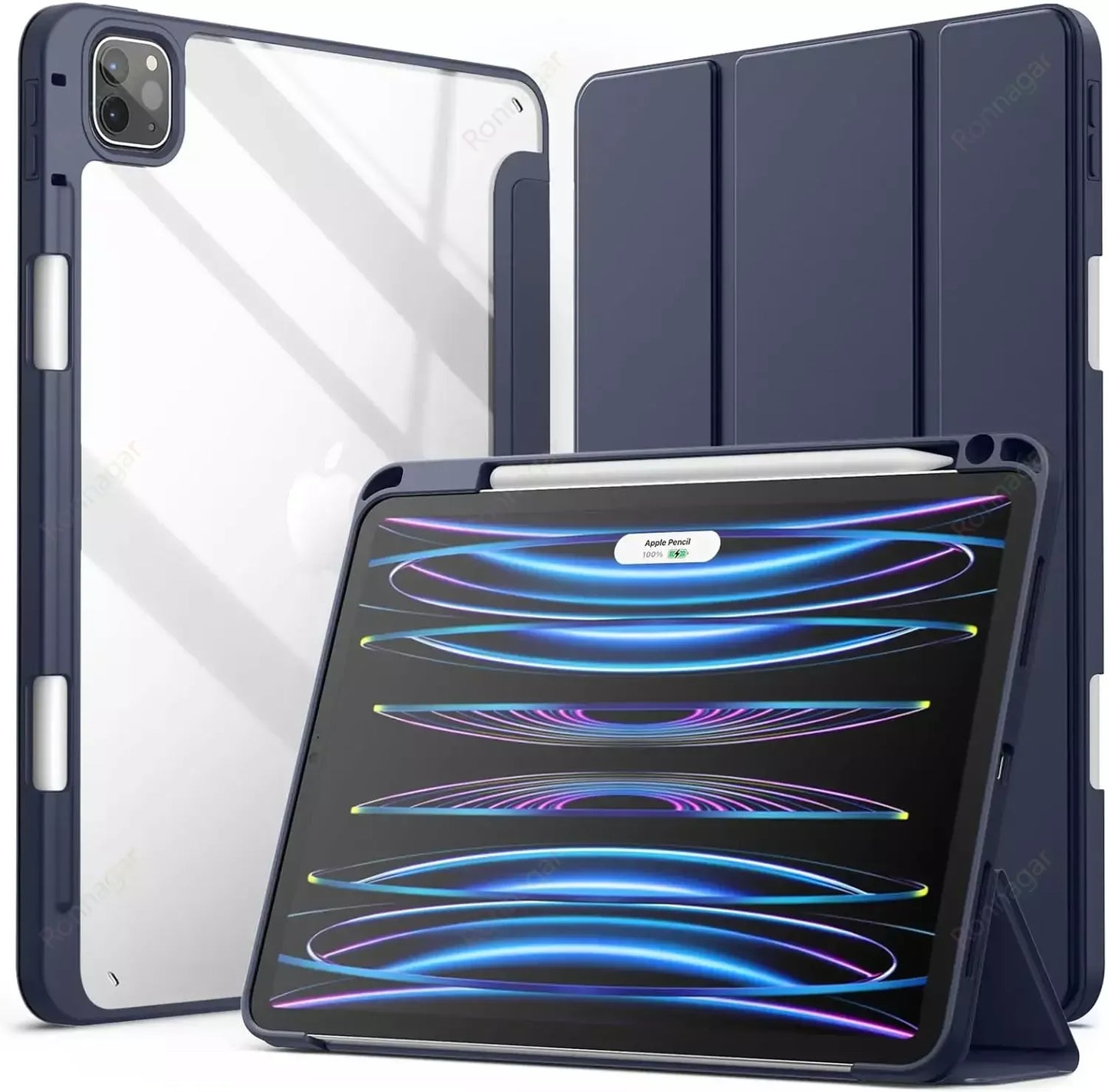 MobiCase™ - Twarde etui ochronne z podstawką i funkcją Auto-Wake do iPada 9.7–13" – kompatybilne z modelami 2017–2025
