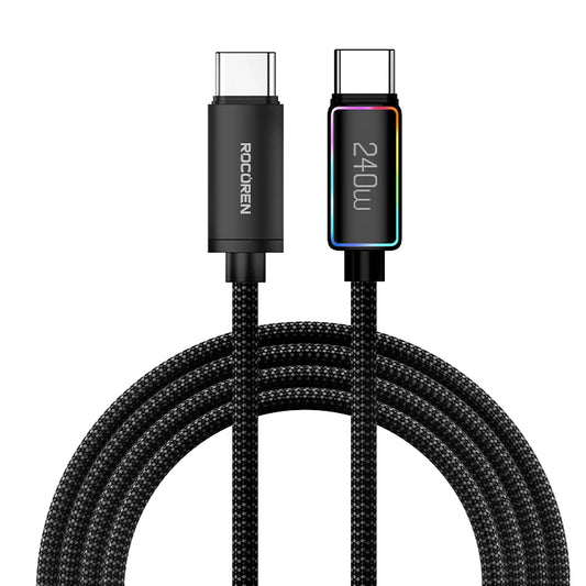 MobiCable™ - Rocoren – wytrzymały kabel USB-C do USB-C (5A, PD, Kevlar) do ładowania i transferu danych