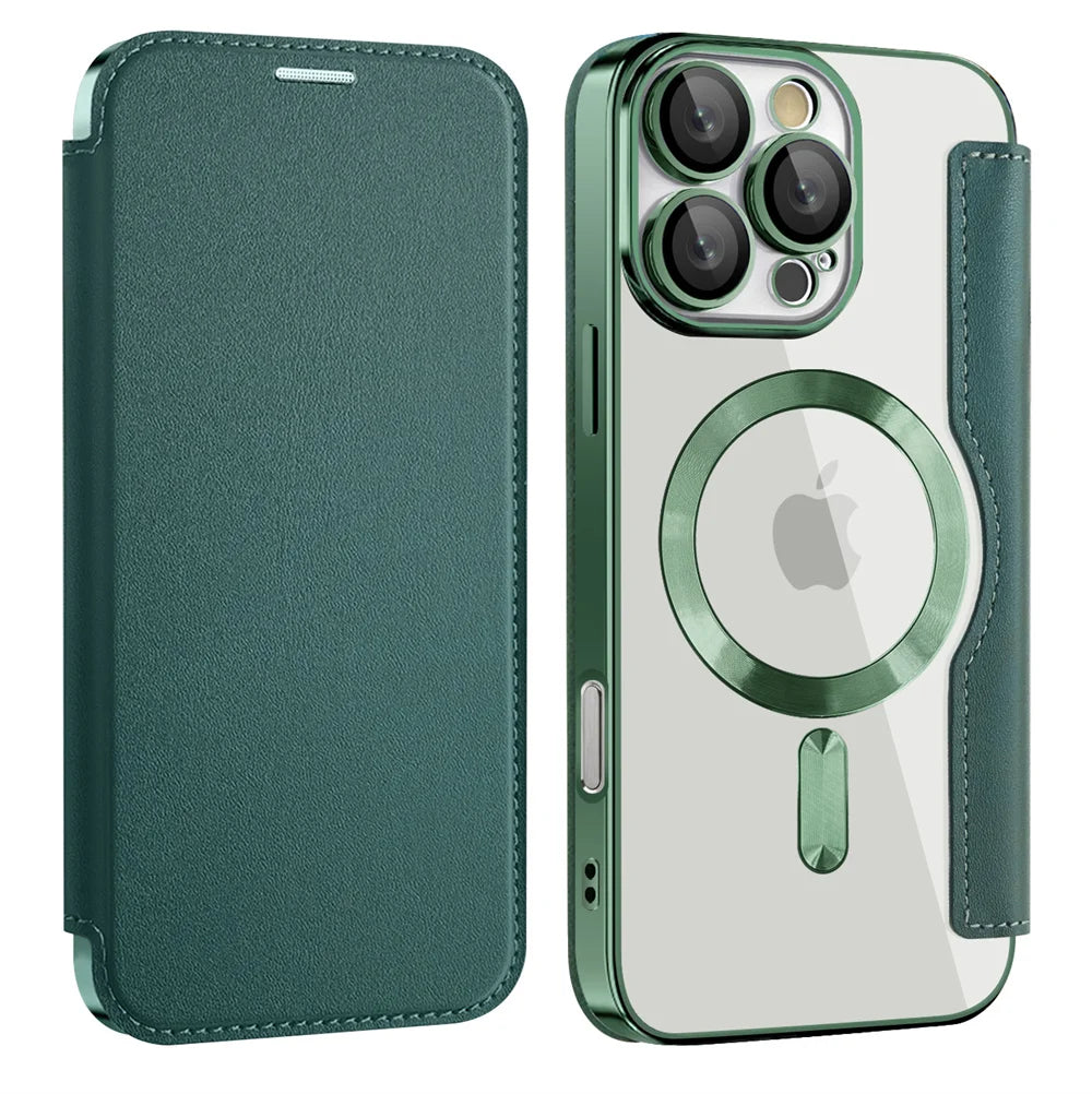 MobiCase™ - Skórzane etui z przeźroczystą ochroną