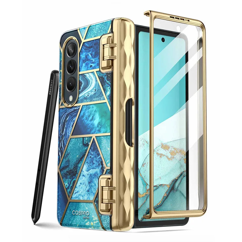 MobiStyle™ - Błyszczące etui pancernie wzmacniane do Samsung Galaxy Z Fold 4 – pełna ochrona 360°