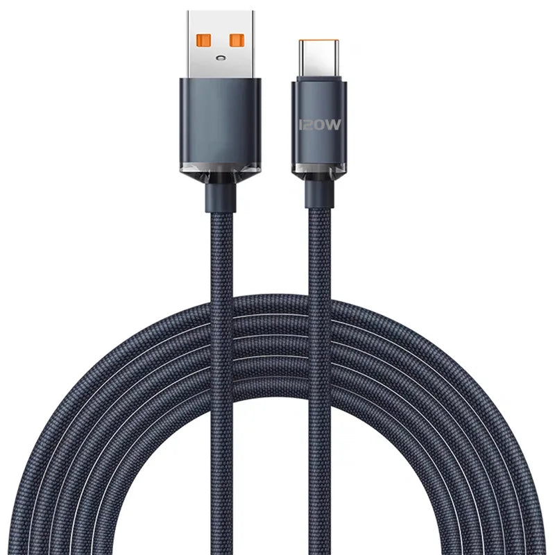 MobiCable™ - Szybki kabel USB-A do USB-C (6A, QC 3.0, 480Mbps, Pleciony) – wszechstronny i wytrzymały