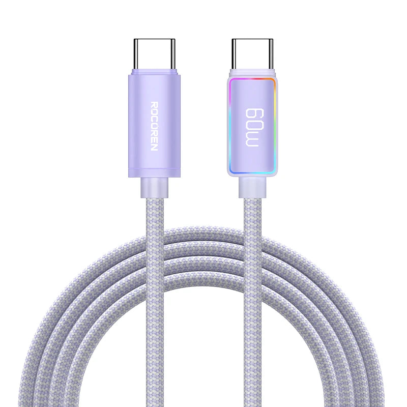 MobiCable™ - Rocoren – wytrzymały kabel USB-C do USB-C (5A, PD, Kevlar) do ładowania i transferu danych