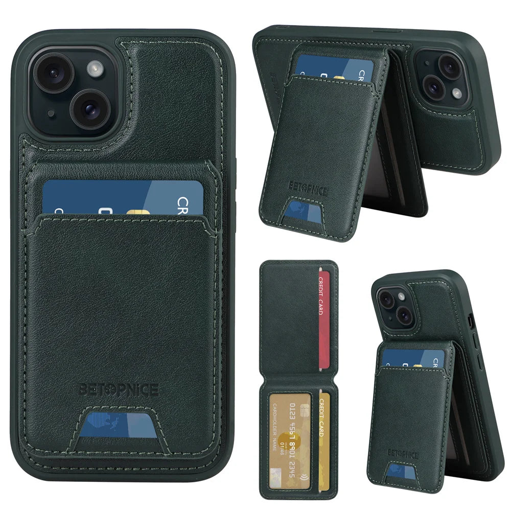 MobiCase™ - Skórzane etui portfelowe 2w1 z magnesem i miejscem na karty – kompatybilne z MagSafe