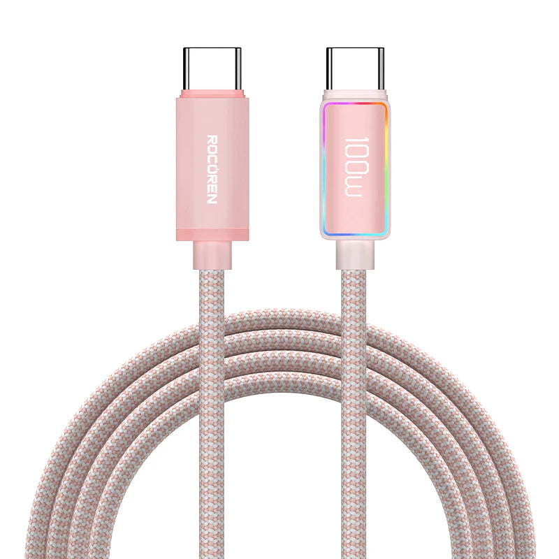 MobiCable™ - Rocoren – wytrzymały kabel USB-C do USB-C (5A, PD, Kevlar) do ładowania i transferu danych