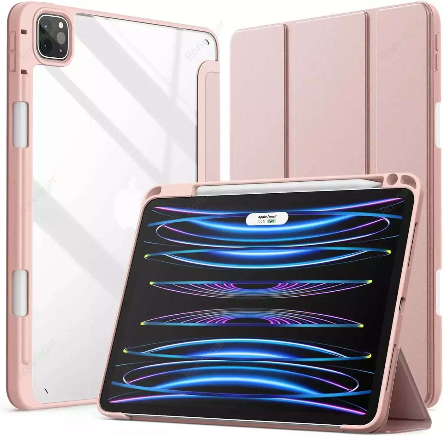 MobiCase™ - Twarde etui ochronne z podstawką i funkcją Auto-Wake do iPada 9.7–13" – kompatybilne z modelami 2017–2025