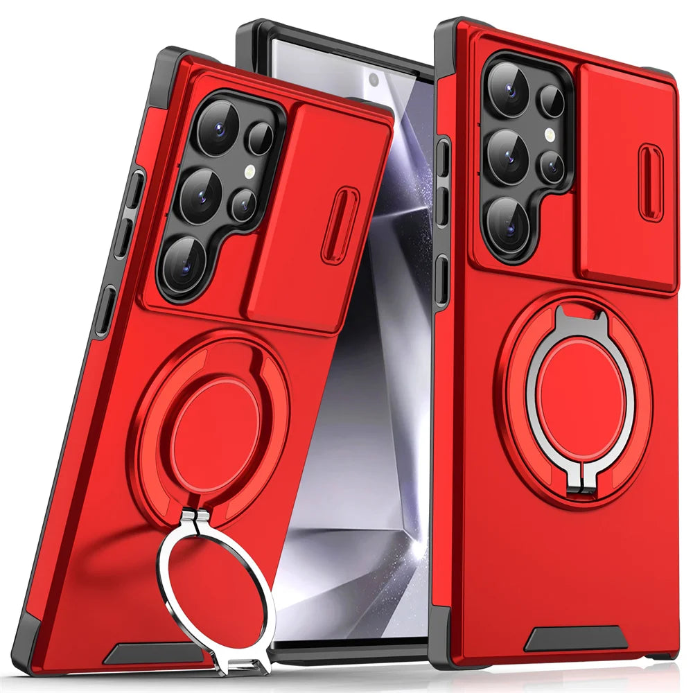 MobiCase™ - Pancerne etui ArmorMag z magnetycznym uchwyt + osłona aparatu – ochrona 360° dla smartfona