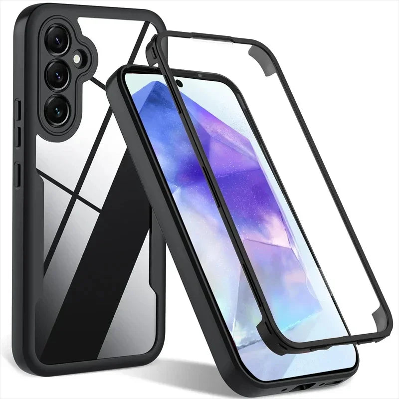 MobiCase™ - Przezroczyste etui hybrydowe z ochroną 360 do Samsunga