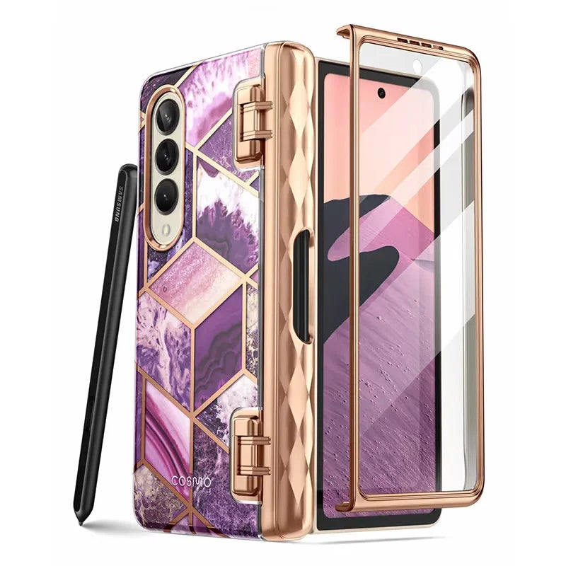 MobiStyle™ - Błyszczące etui pancernie wzmacniane do Samsung Galaxy Z Fold 4 – pełna ochrona 360°