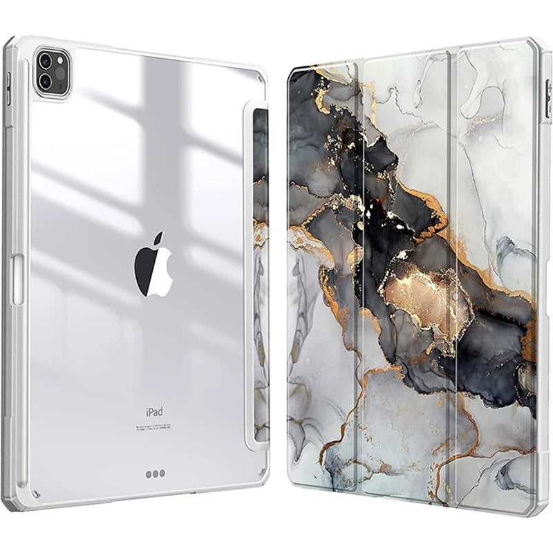 MobiCase™ - Skórzane etui ochronne z twardą konstrukcją do iPada 9.7–11" – stylowe, antywstrząsowe z paskowanym wzorem
