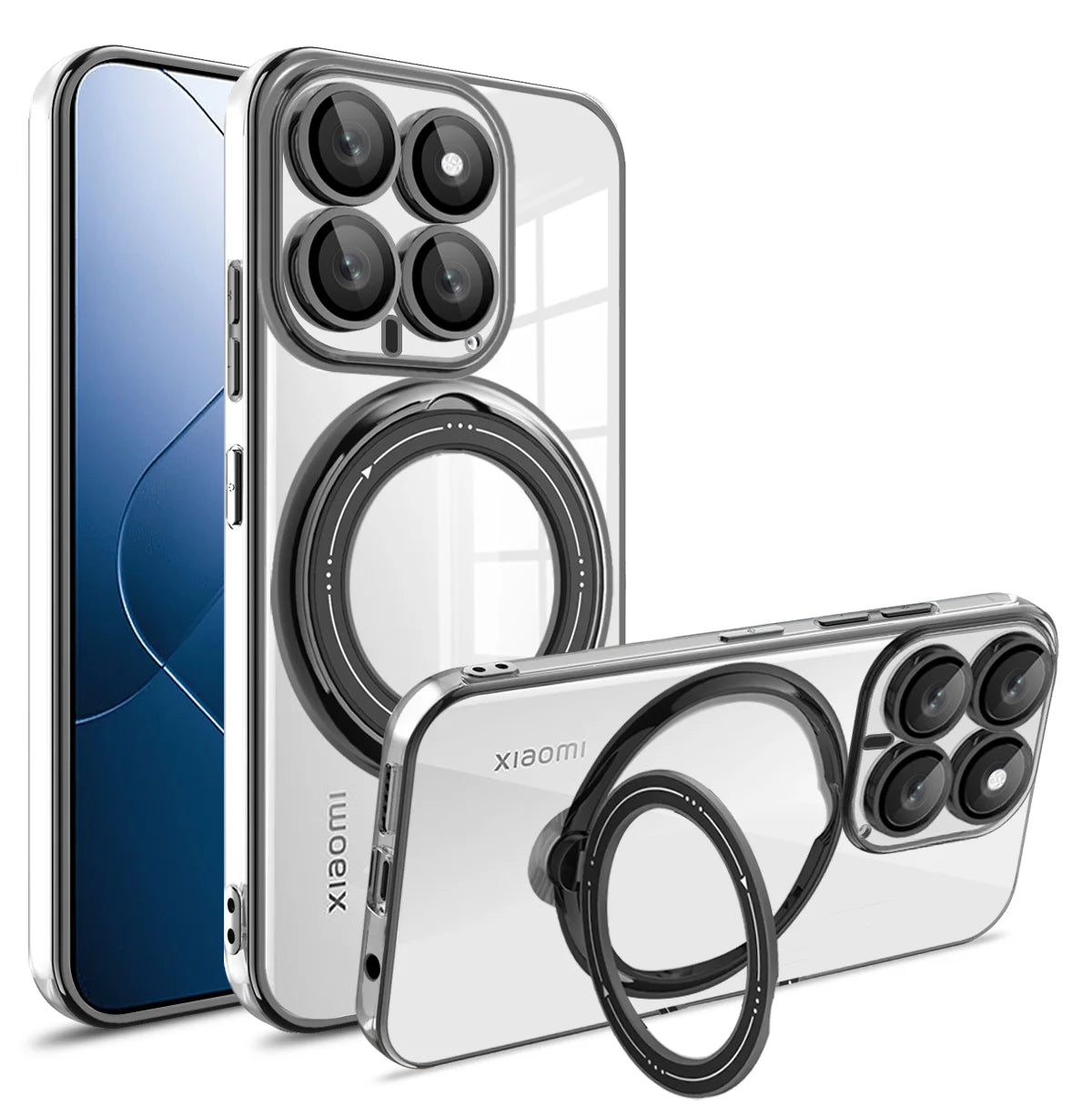 MobiCase™ - Magnetyczny bumper z obracaną ring podstawką do Xiaomi