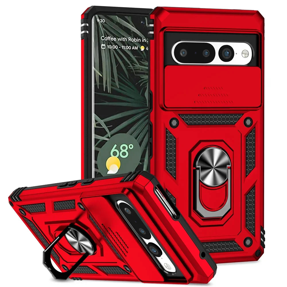 MobiCase™ - Pancerne etui z osłoną aparatu, pierścieniem i mocowaniem do uchwytu samochodowego – plastikowo-metalowe, półzabudowane