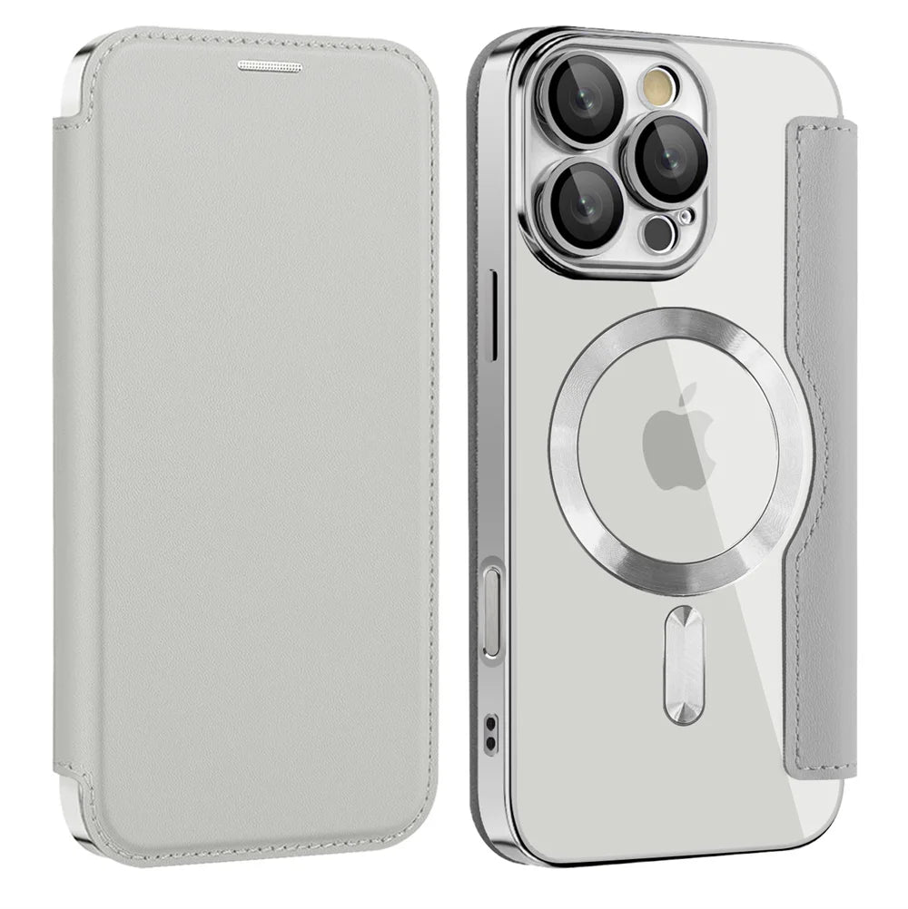 MobiCase™ - Skórzane etui z przeźroczystą ochroną
