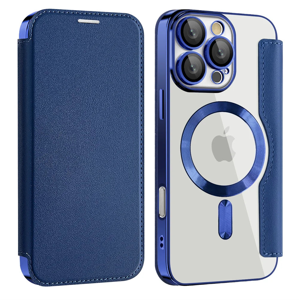 MobiCase™ - Skórzane etui z przeźroczystą ochroną