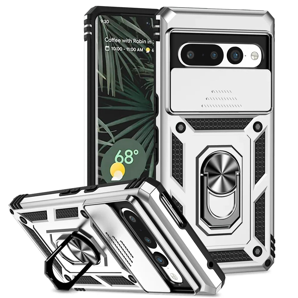 MobiCase™ - Pancerne etui z osłoną aparatu, pierścieniem i mocowaniem do uchwytu samochodowego – plastikowo-metalowe, półzabudowane