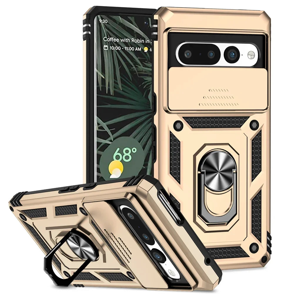 MobiCase™ - Pancerne etui z osłoną aparatu, pierścieniem i mocowaniem do uchwytu samochodowego – plastikowo-metalowe, półzabudowane