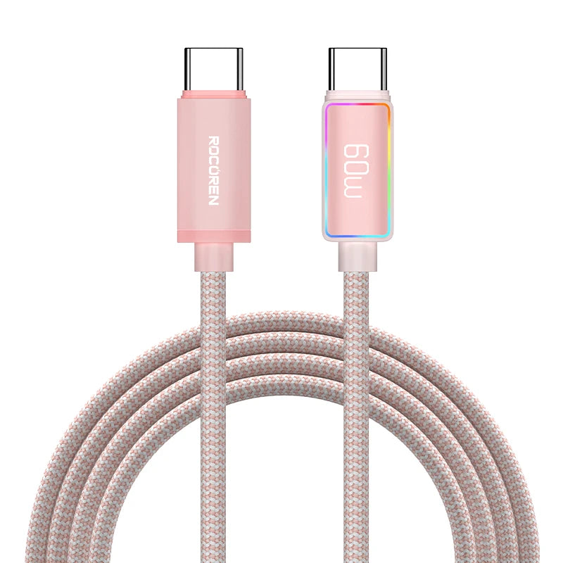 MobiCable™ - Rocoren – wytrzymały kabel USB-C do USB-C (5A, PD, Kevlar) do ładowania i transferu danych
