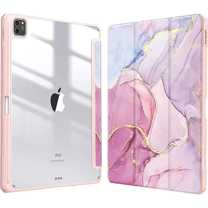 MobiCase™ - Skórzane etui ochronne z twardą konstrukcją do iPada 9.7–11" – stylowe, antywstrząsowe z paskowanym wzorem