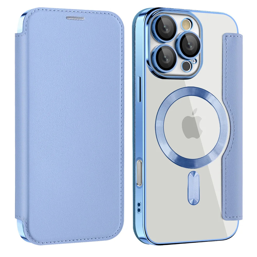 MobiCase™ - Skórzane etui z przeźroczystą ochroną