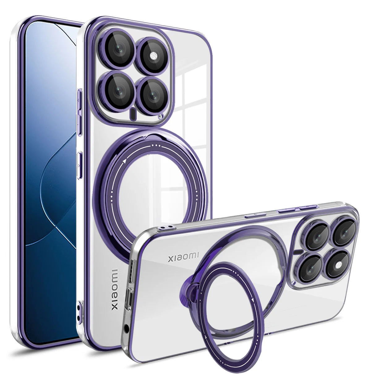 MobiCase™ - Magnetyczny bumper z obracaną ring podstawką do Xiaomi