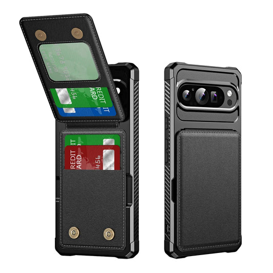 MobiCase™ - Skórzane etui z magnetycznym uchwytem i miejscem na karty – elegancja i funkcjonalność dla Google Pixel 9/8/7 Pro