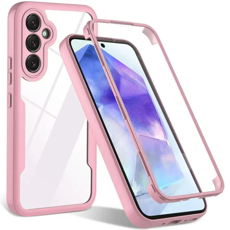 MobiCase™ - Przezroczyste etui hybrydowe z ochroną 360 do Samsunga