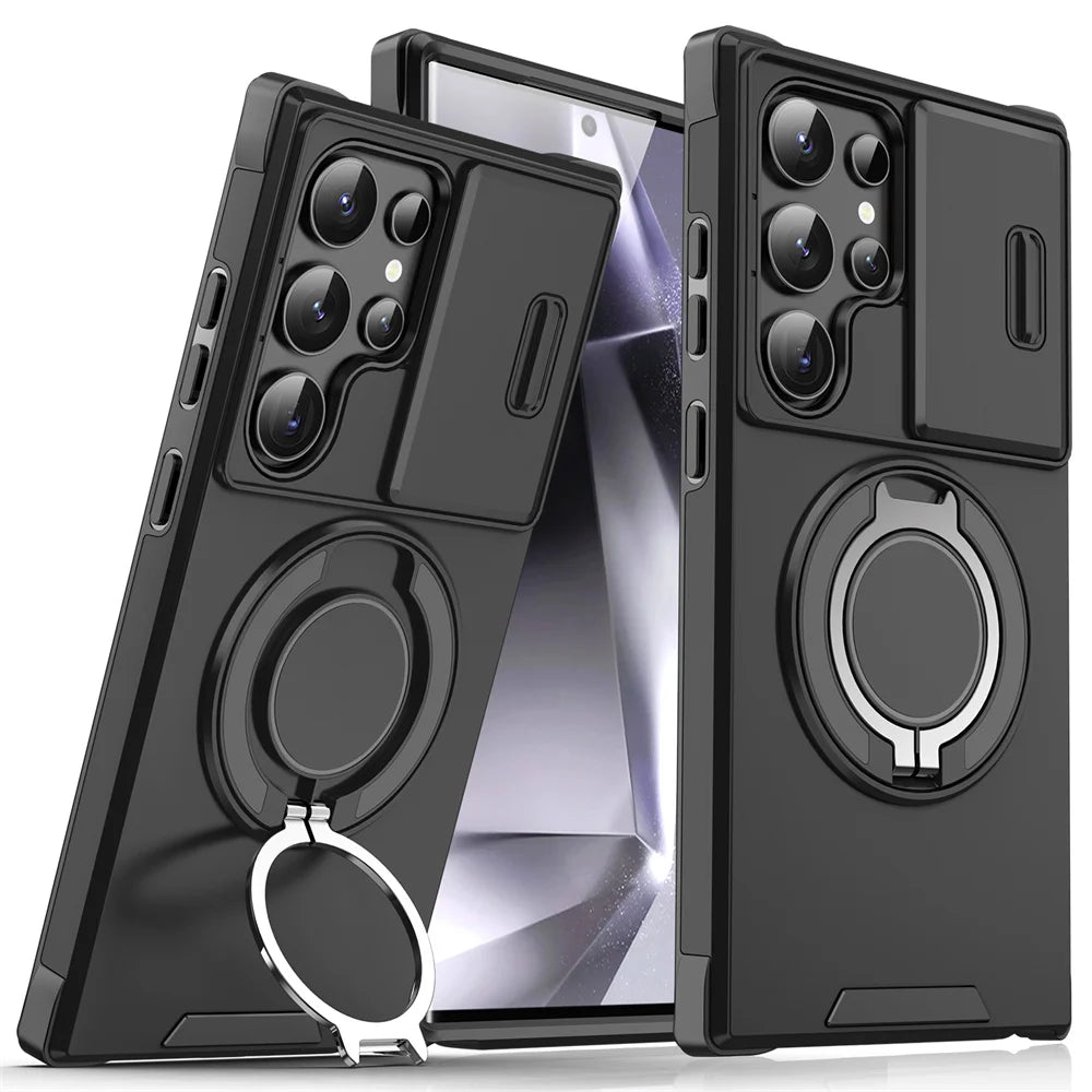 MobiCase™ - Pancerne etui ArmorMag z magnetycznym uchwyt + osłona aparatu – ochrona 360° dla smartfona