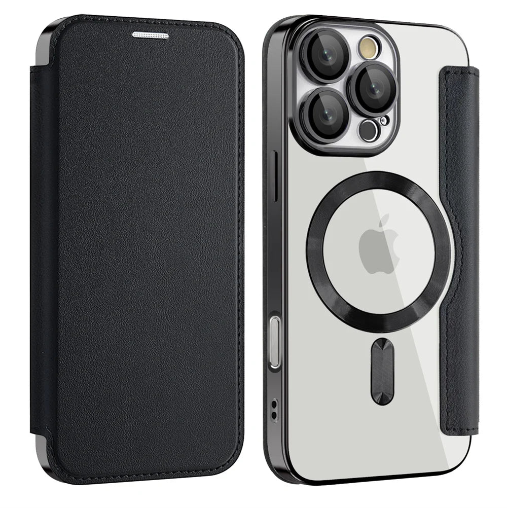 MobiCase™ - Skórzane etui z przeźroczystą ochroną