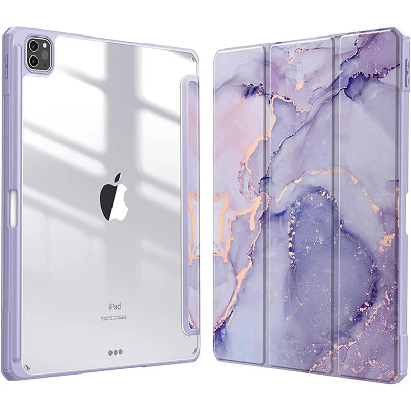 MobiCase™ - Skórzane etui ochronne z twardą konstrukcją do iPada 9.7–11" – stylowe, antywstrząsowe z paskowanym wzorem
