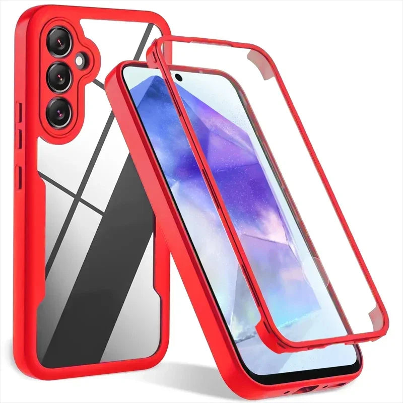 MobiCase™ - Przezroczyste etui hybrydowe z ochroną 360 do Samsunga